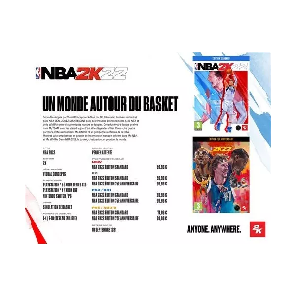 NBA 2K22 Nintendo Switch