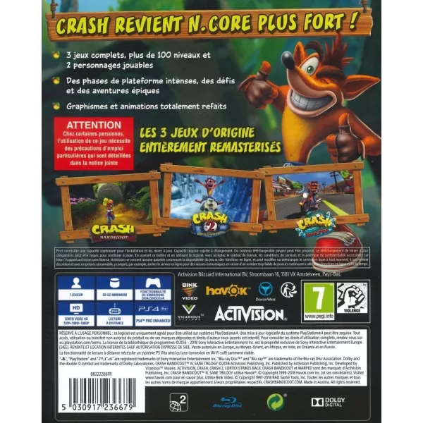 Crash Bandicoot N.Sane Trilogy PS4