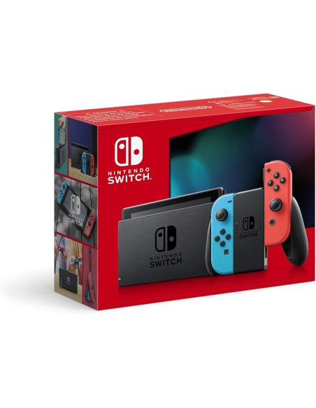 Console Nintendo Switch avec paire de Joy-Con sans fil Rouge et Bleu Neon V3