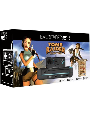 Console Evercade VS-R Gris et noir + 3 jeux Tomb Raider Collection 1