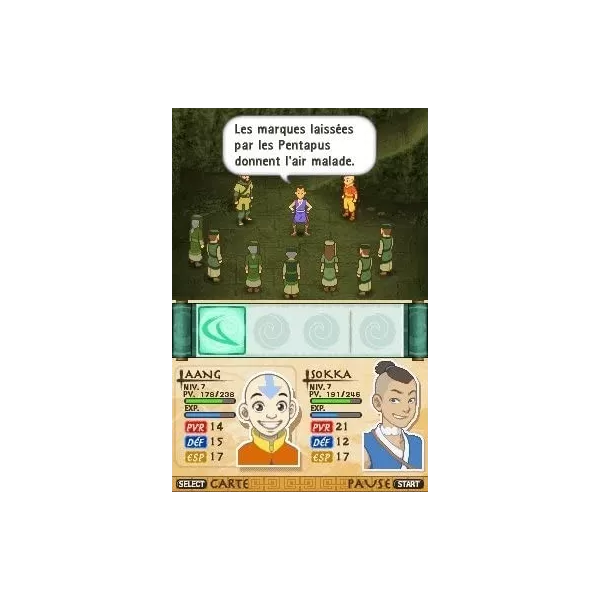 Avatar: Le dernier maitre de l'air- Le royaume de la terre en feu Nintendo DS